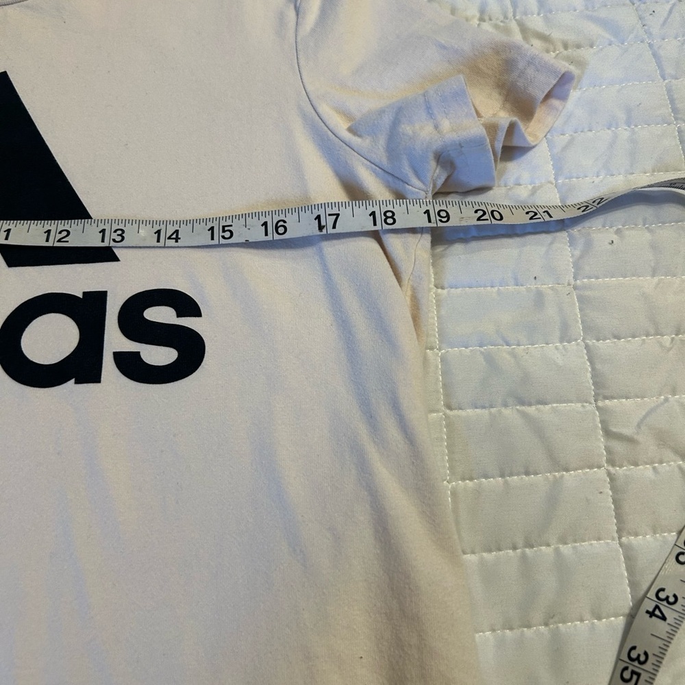 Adidas Originals T-Shirt Dress Women’s Small – Beige Cream Logo Tee Dress - Picture 5 of 7